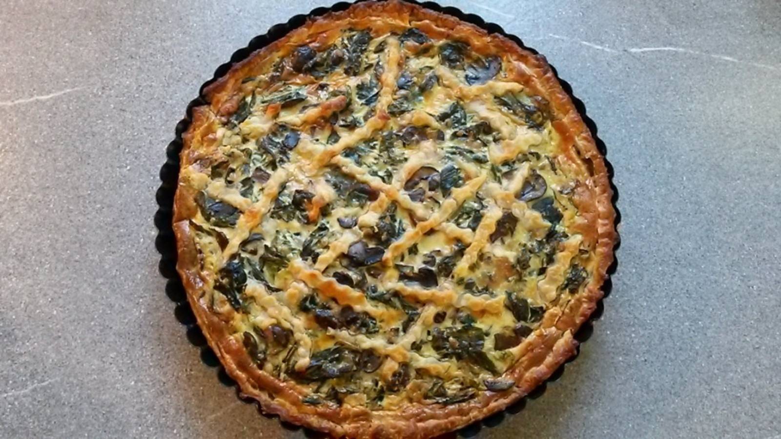 Mangold-Champignons-Quiche