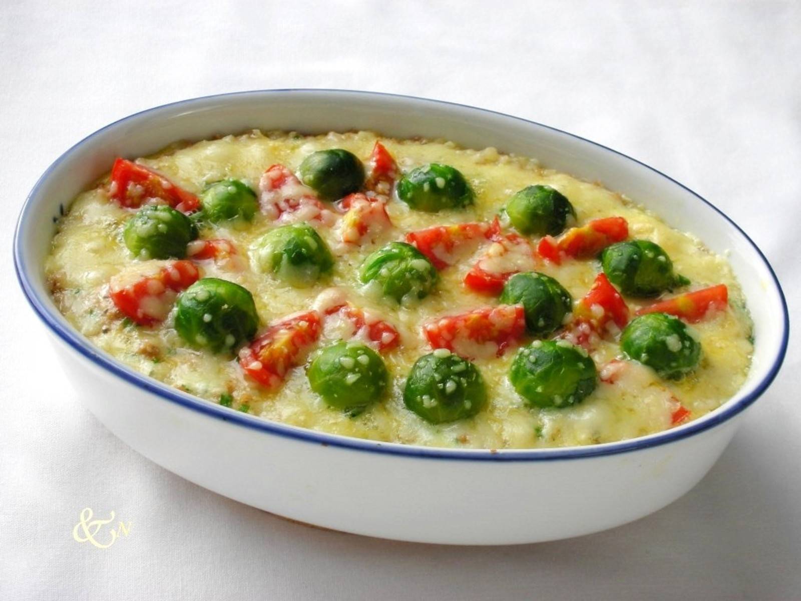 Reisauflauf mit Kohlsprossen
