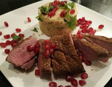 Entenbrust mit Granatapfel und Zitruscouscous Entenbrust mit Granatapfel und Zitruscouscous
