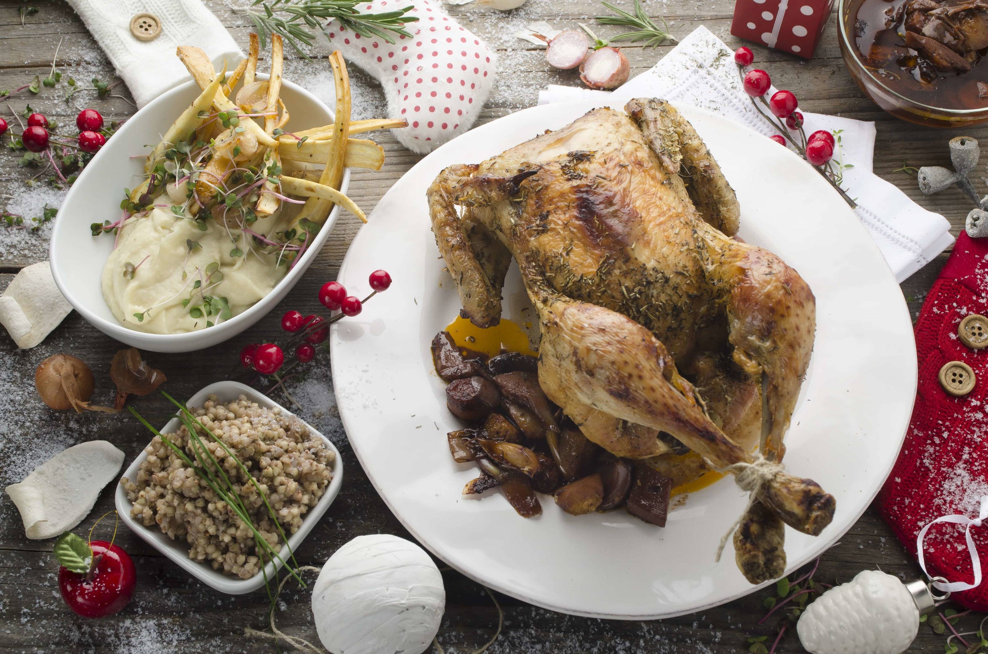 Weihnachtspute mit zweierlei Pastinake und Buchweizen