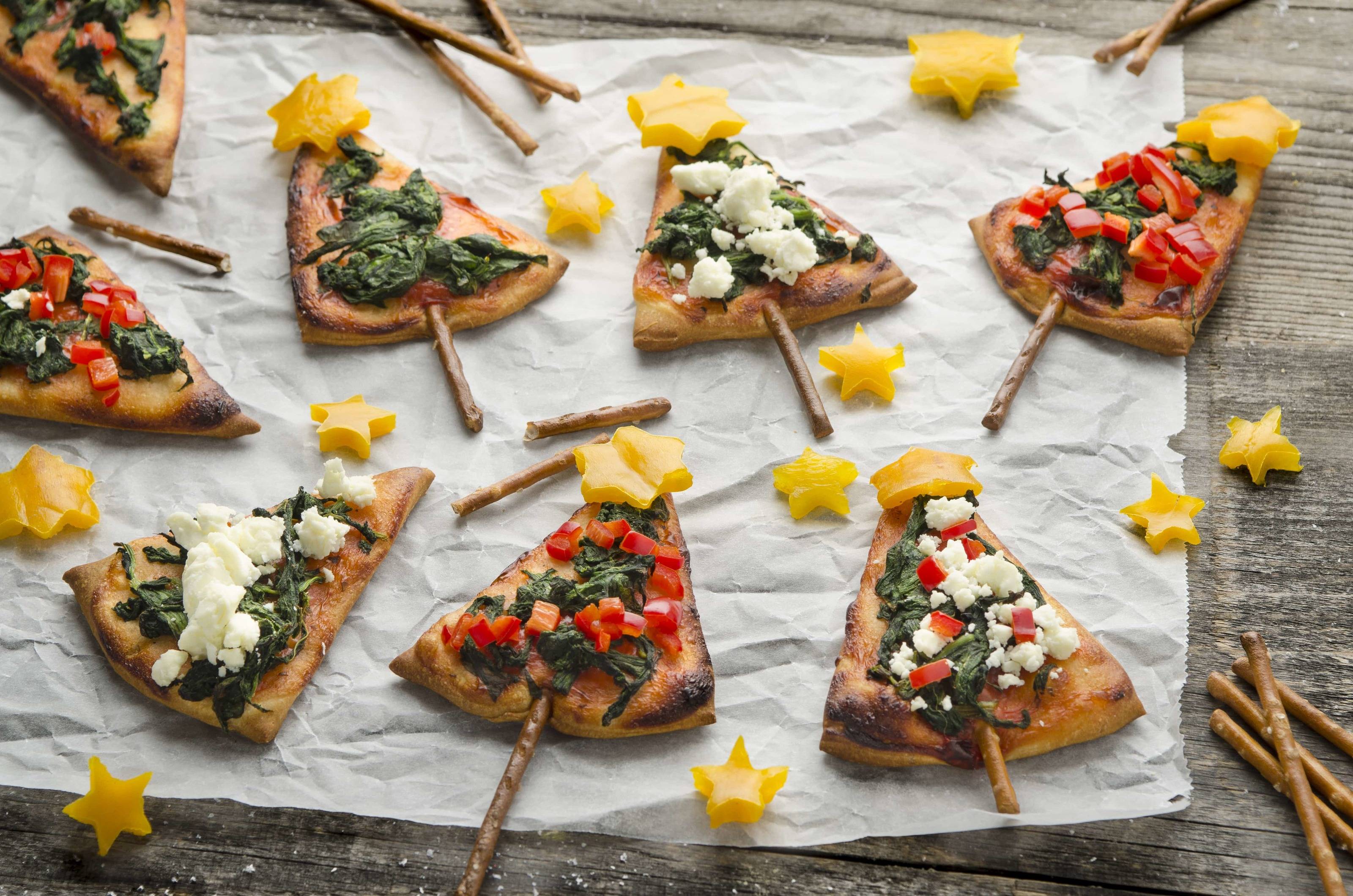 Pizza-Weihnachtsbäume Rezept