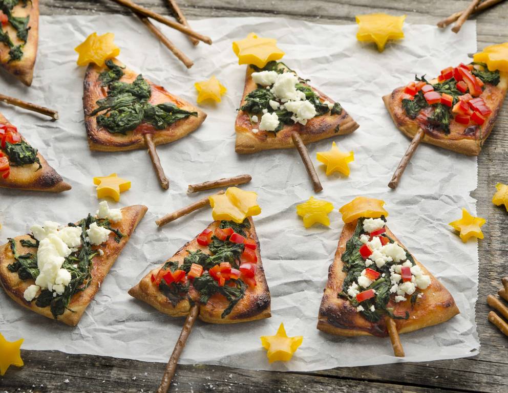 Pizza-Weihnachtsbäume Pizza-Weihnachtsbäume
