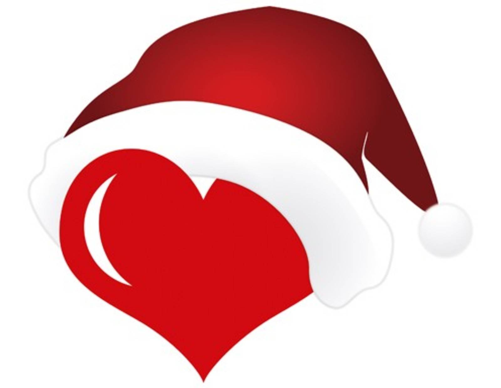 Herz mit Weihnachtsmütze