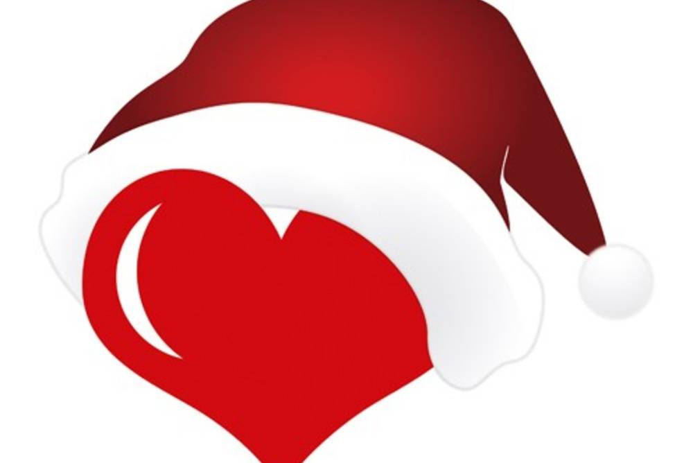 Herz mit Weihnachtsmütze Herz mit Weihnachtsmütze