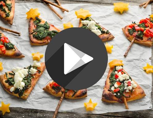 Klicken Sie mit der rechten Maustaste hier, um Bilder herunterzuladen: Video - Pizza-Weihnachtsbäume