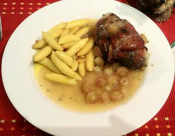 Wachteln mit Traubensoße Wachteln mit Traubensoße