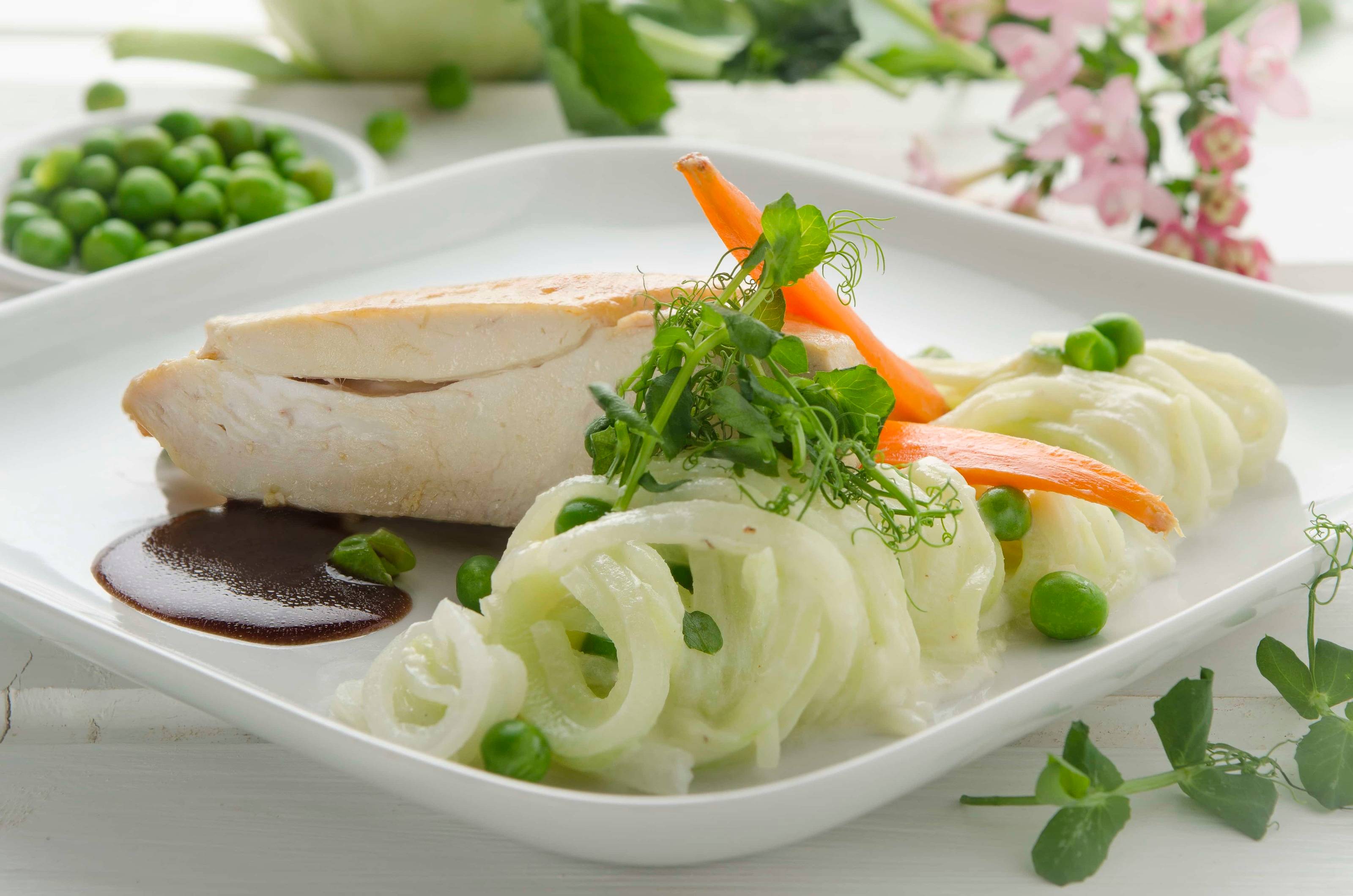 Cremige Kohlrabispiralen mit Hendlbrust Rezept