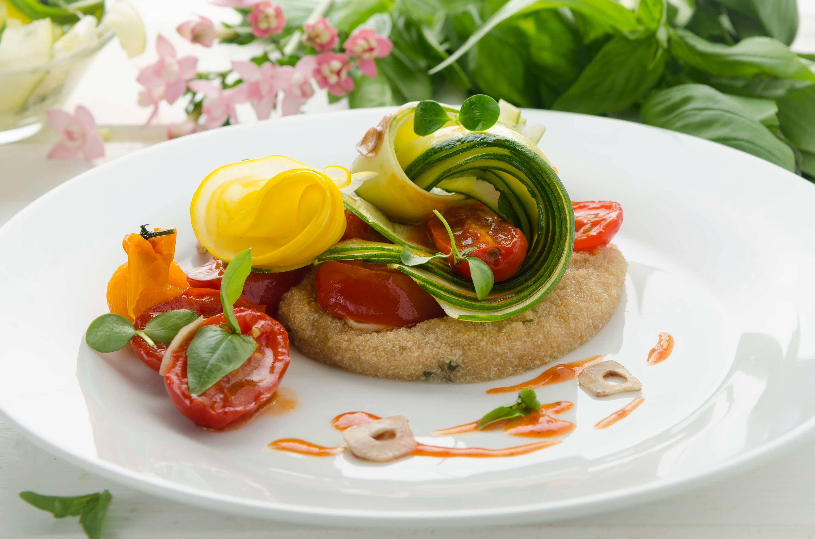 Zucchininudeln mit Amaranth und Ofenparadeisern Rezept