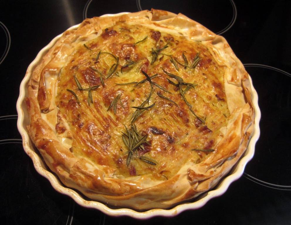 Lauch-Kartoffeltorte mit Rosmarin Lauch-Kartoffeltorte mit Rosmarin