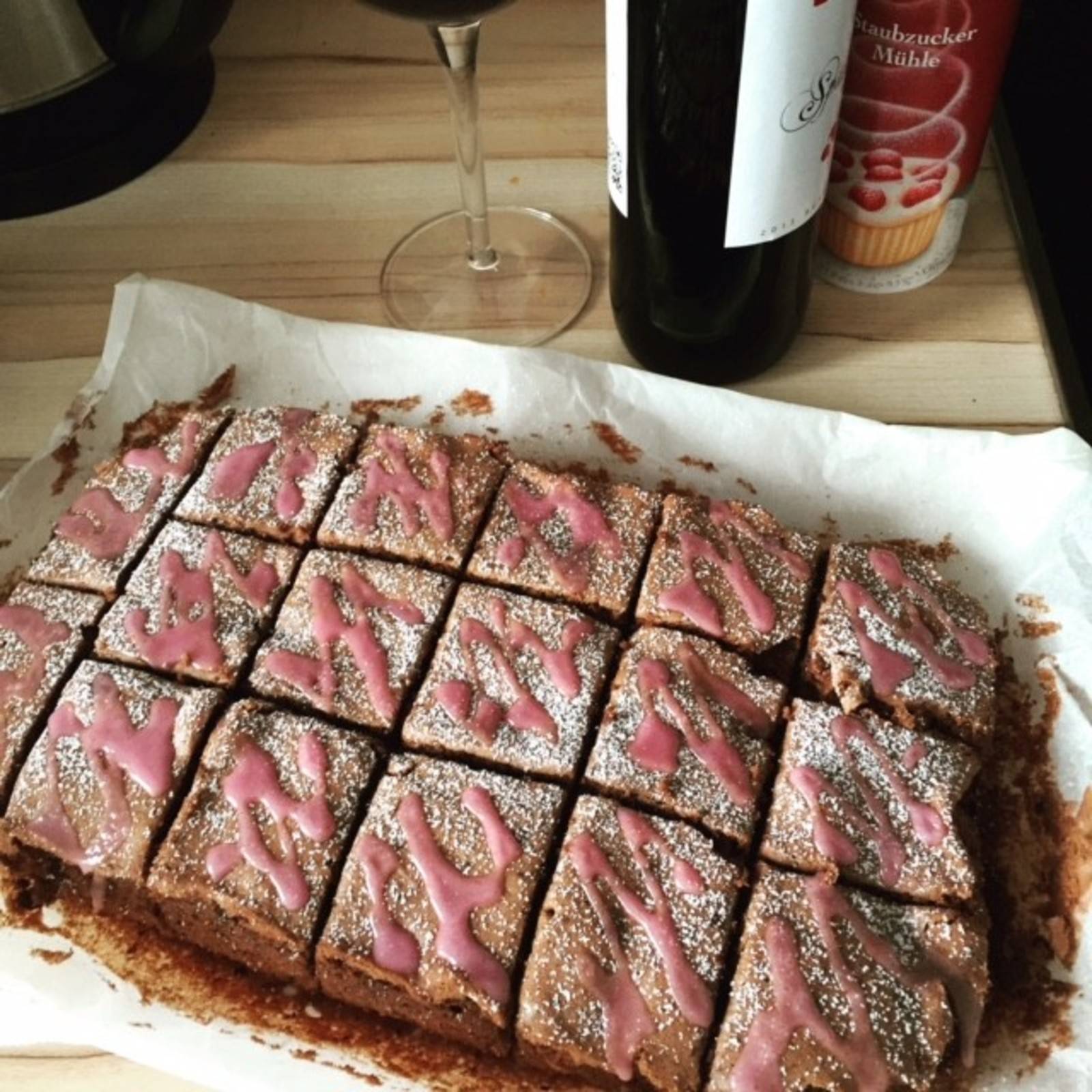 Rotwein-Brownies