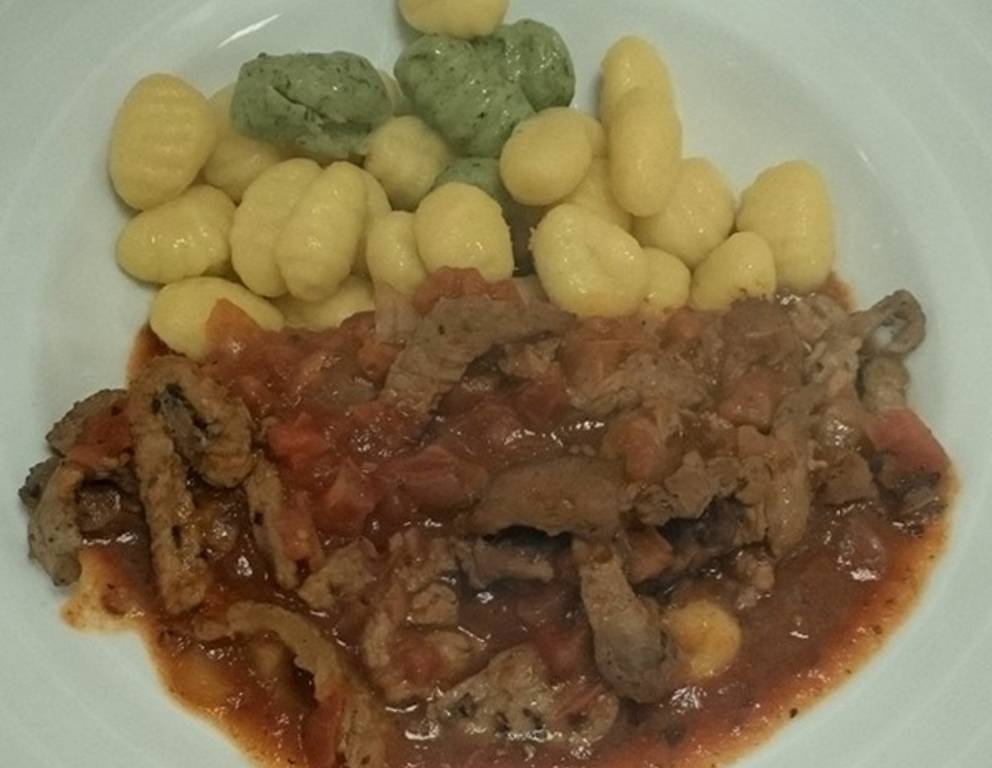 Saftfleisch mit Champignons und Bier Saftfleisch mit Champignons und Bier