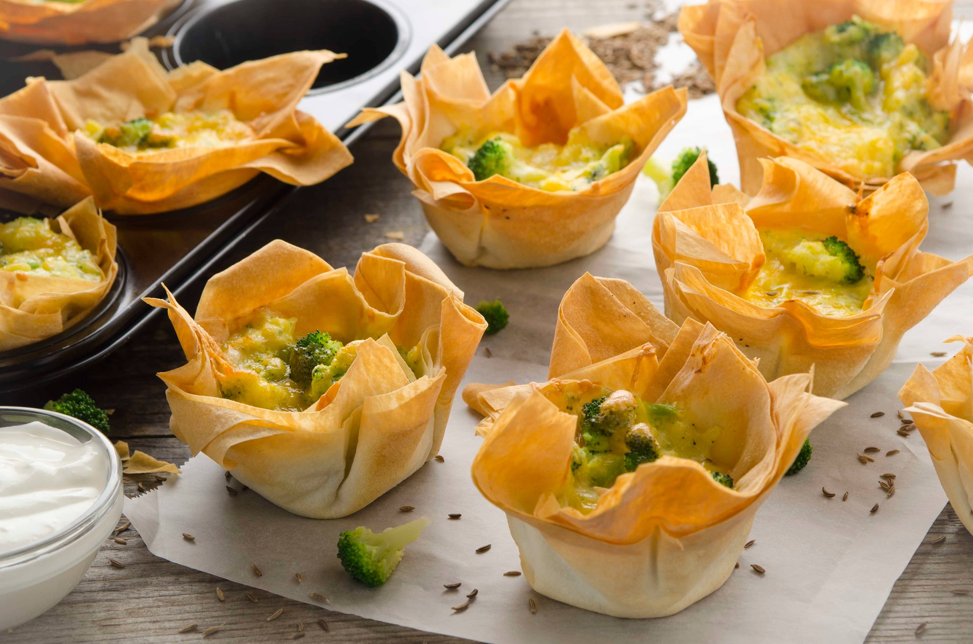 Strudelmuffins mit Brokkoli und Käse Rezept