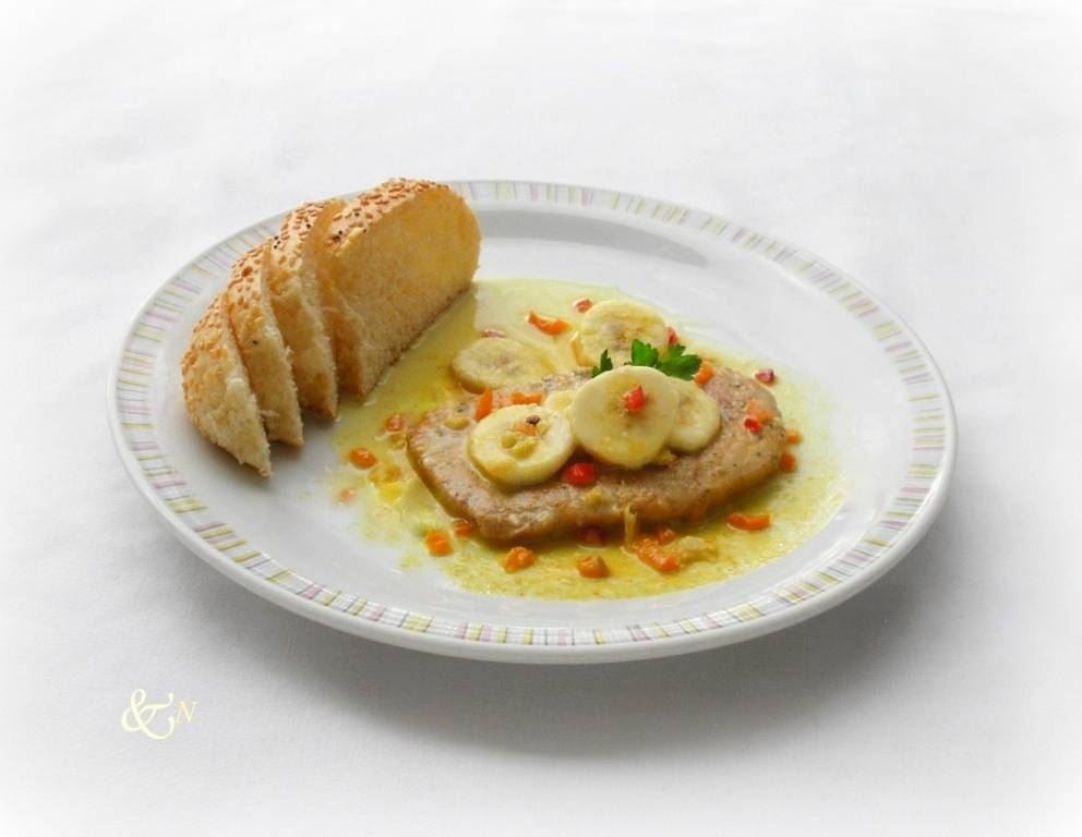 Minutensteak mit Bananen-Curry Minutensteak mit Bananen-Curry