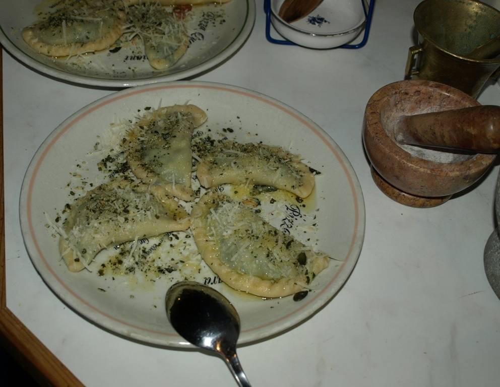 Kasnudeln mit Bärlauchfülle Kasnudeln mit Bärlauchfülle