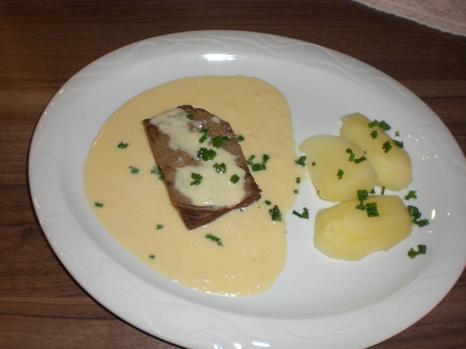 Kochfleisch mit Krensauce aus dem Schnellkochtopf