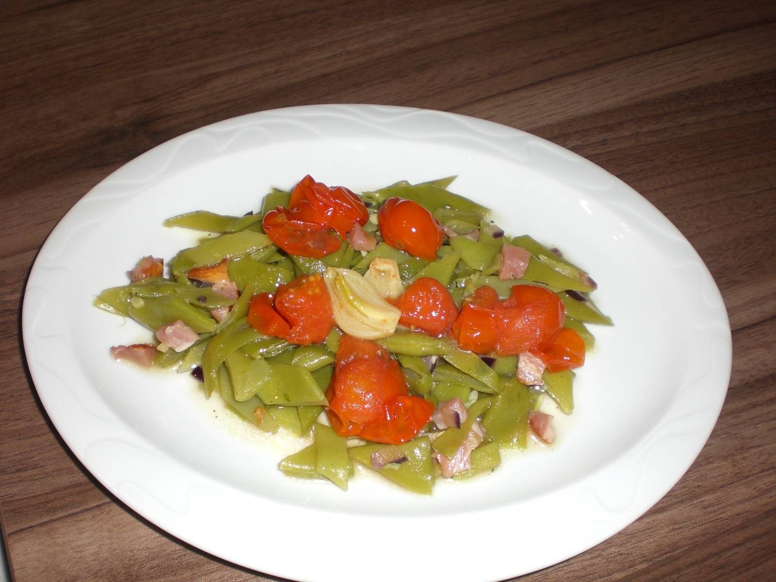 Fisolensalat mit geschmorten Cocktailtomaten Rezept - ichkoche.ch