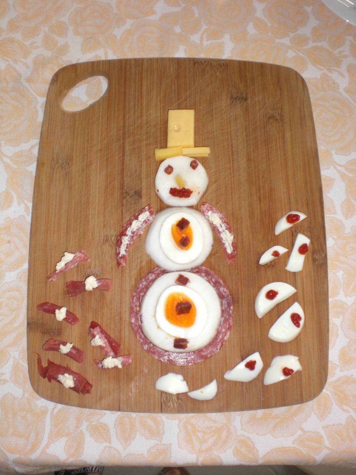 Deftige Schneemann-Jause