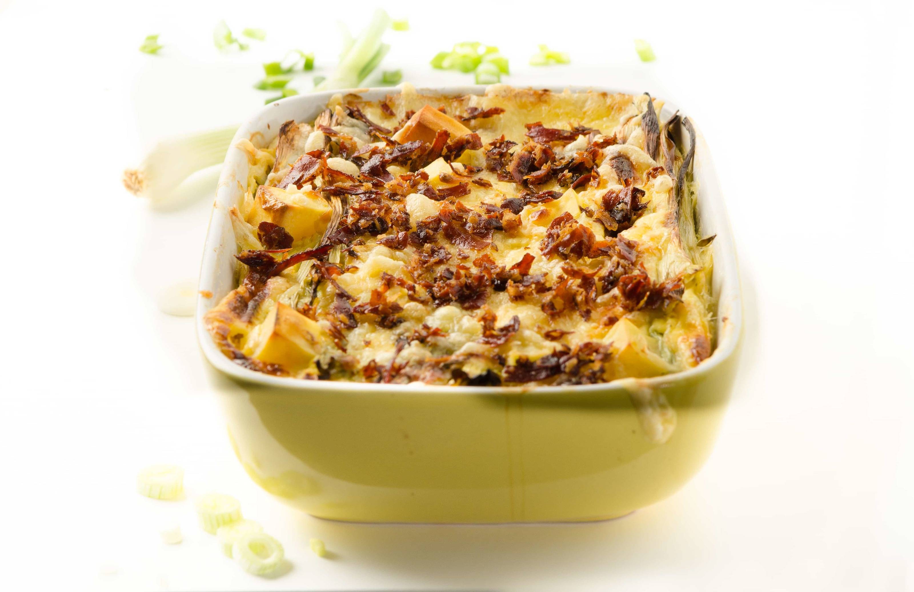 Kartoffel-Lauch-Auflauf mit Faschiertem Rezept